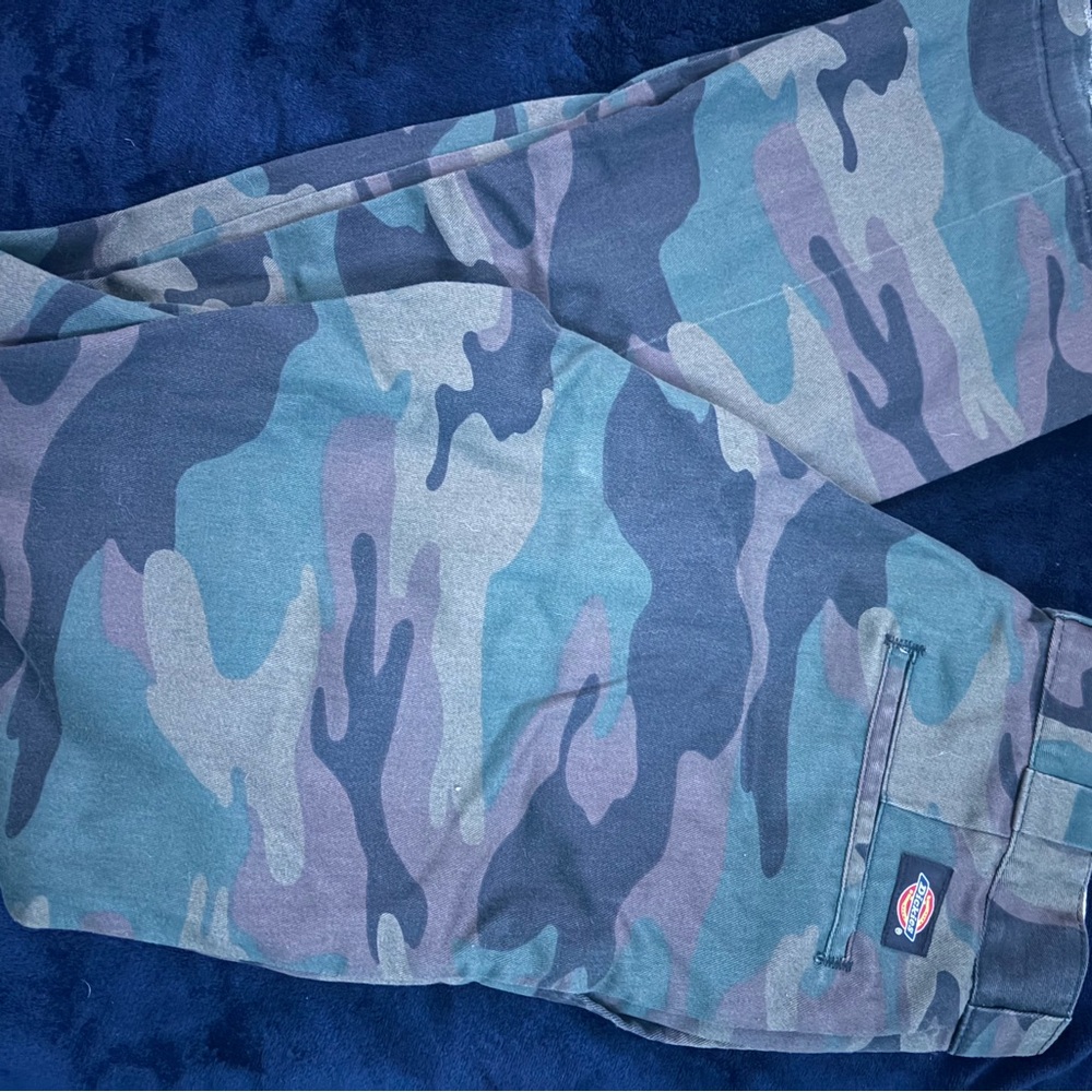 Dickies Blue Camouflage Cargo Pants
